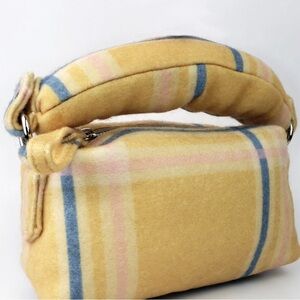 Urban Outfitters Yellow and Blue Plaid Mini Bag